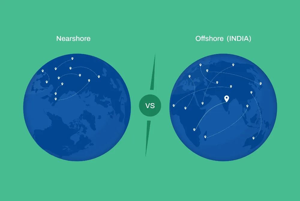 Outsourcing SaaS Product Development comparison between India and nearshore software teams