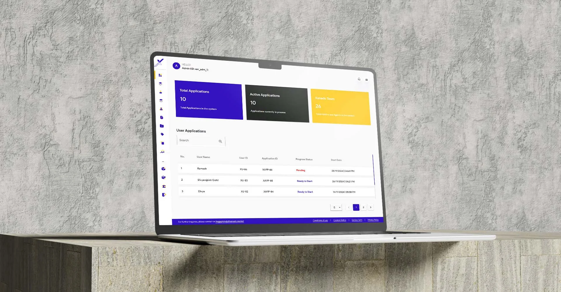 Xanado custom business setup software platform